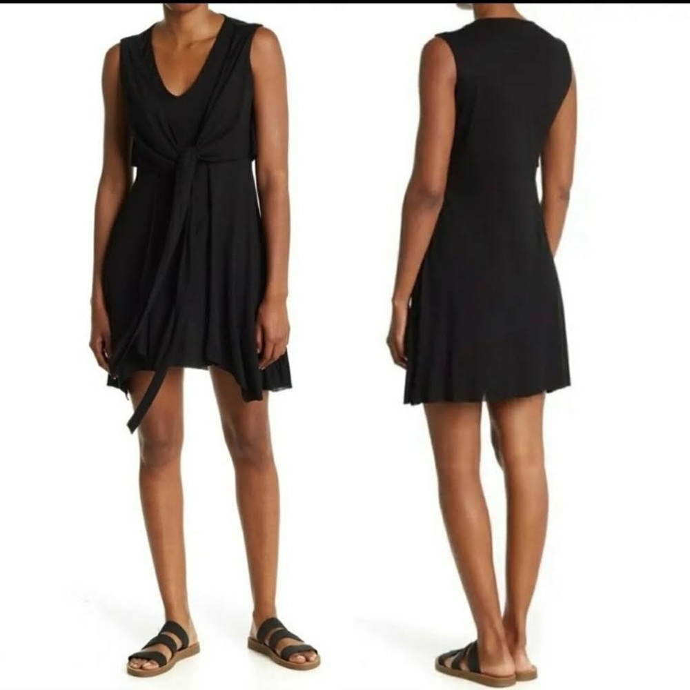 All Saints Jayda Jersey Dress in Black Size M